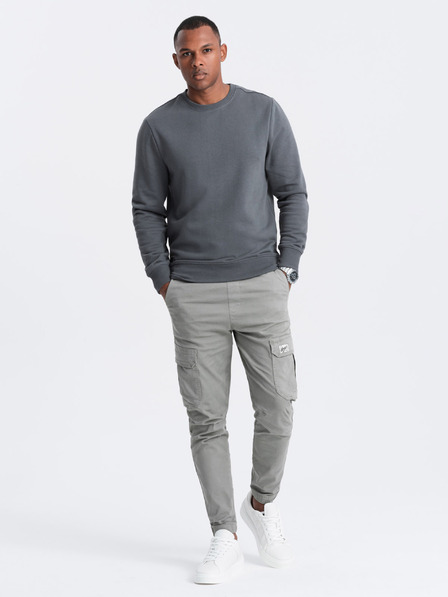 Ombre Clothing Pánska bavlnená mikina BASIC Ombre Clothing