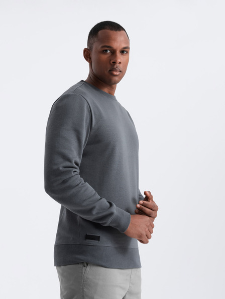 Ombre Clothing Pánska bavlnená mikina BASIC Ombre Clothing