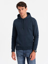 Ombre Clothing Pánska bavlnená mikina BASIC s klokaňou a kapucňou Ombre Clothing