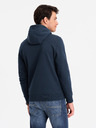 Ombre Clothing Pánska bavlnená mikina BASIC s klokaňou a kapucňou Ombre Clothing