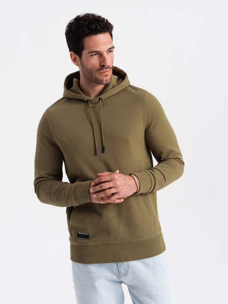 Ombre Clothing Pánska bavlnená klokania mikina BASIC s kapucňou Ombre Clothing