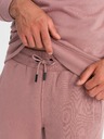 Ombre Clothing Pánska bavlnená mikina BASIC BASIC tmavoružová Ombre Clothing