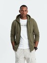 Ombre Clothing Pánska bavlnená elastická mikina BASIC Ombre Clothing