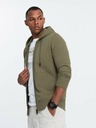 Ombre Clothing Pánska bavlnená elastická mikina BASIC Ombre Clothing