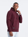 Ombre Clothing Pánska bavlnená mikina BASIC s klokaňou a kapucňou Ombre Clothing