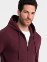 Ombre Clothing Pánska bavlnená mikina BASIC so zipsom Ombre Clothing