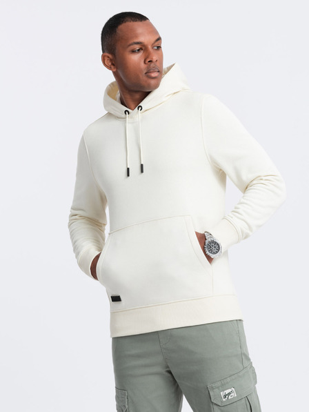 Ombre Clothing Pánska bavlnená klokania mikina BASIC s kapucňou Ombre Clothing