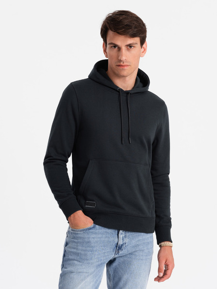 Ombre Clothing Pánska bavlnená klokania mikina BASIC s kapucňou Ombre Clothing