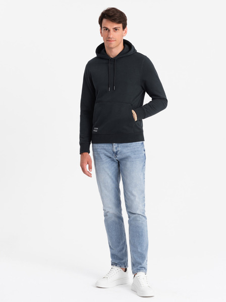 Ombre Clothing Pánska bavlnená klokania mikina BASIC s kapucňou Ombre Clothing
