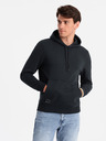 Ombre Clothing Pánska bavlnená klokania mikina BASIC s kapucňou Ombre Clothing