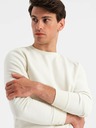 Ombre Clothing Pánska bavlnená tepláková súprava BASIC krémová Ombre Clothing