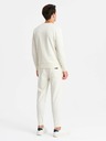 Ombre Clothing Pánska bavlnená tepláková súprava BASIC krémová Ombre Clothing