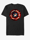 ZOOT.Fan Čierne unisex tričko ZOOT.Fan Marvel Flag Shield