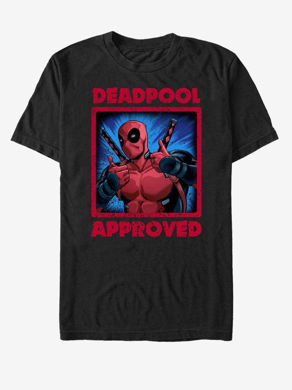 ZOOT.Fan Čierne unisex tričko Marvel Deadpool Approved