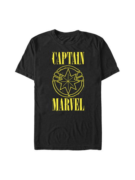 ZOOT.Fan Čierne pánske tričko Marvel Yellow Marvel
