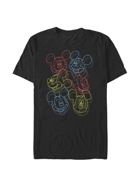 ZOOT.Fan Čierne pánske tričko Disney Neon Heads