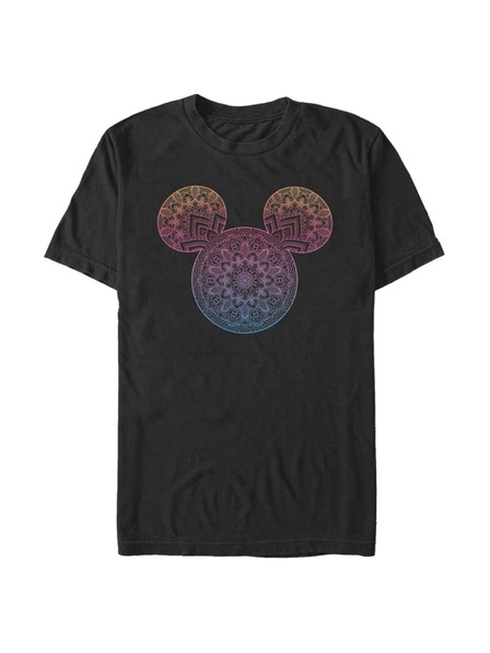 ZOOT.Fan Čierne pánske tričko Disney Mickey Mandala Fill
