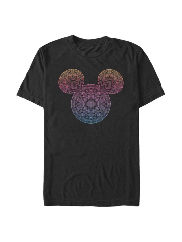 ZOOT.Fan Čierne pánske tričko Disney Mickey Mandala Fill