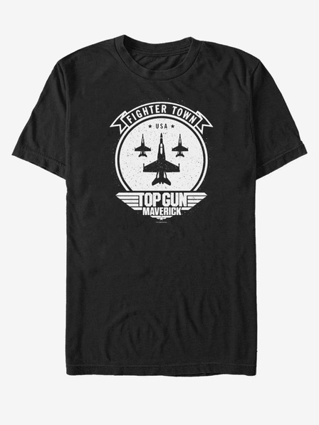 ZOOT.Fan Čierne unisex tričko Paramount Fighter Town Solid