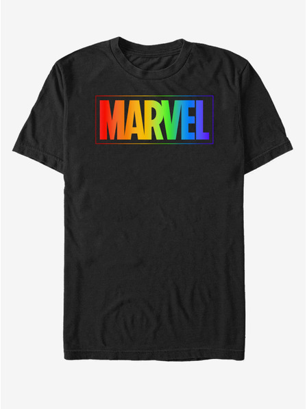 ZOOT.Fan Čierne pánske tričko Marvel Rainbow Marvel