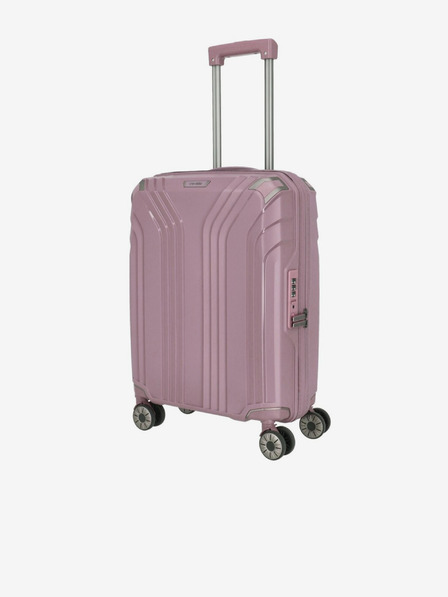 Travelite Ružový dámsky cestovný kufor Travelite Elvaa 4w S Rosé