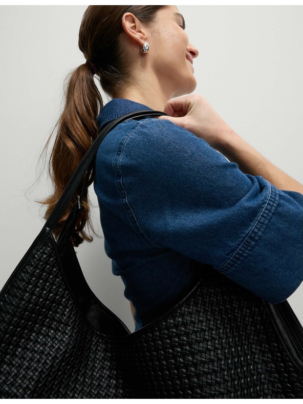 Marks & Spencer Džínsové košeľové midi šaty so zapínaním na gombíky vpredu Marks & Spencer námorná modrá