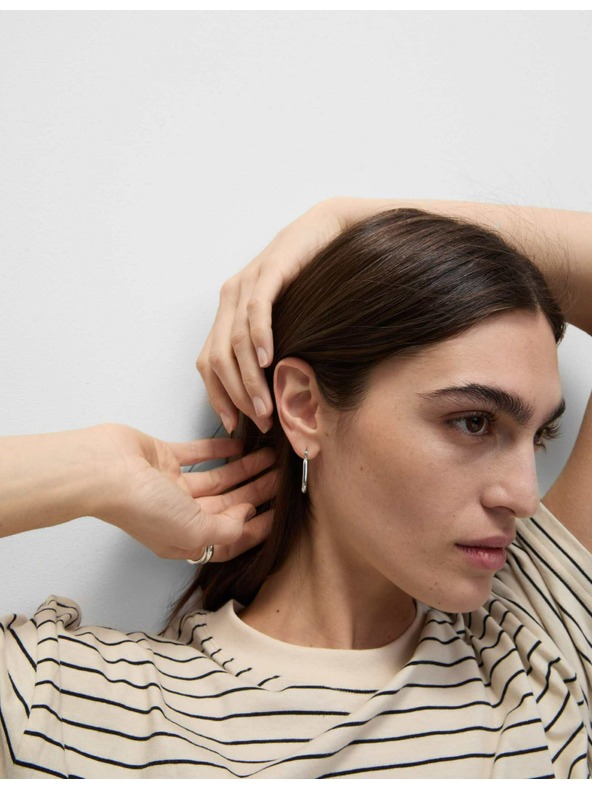 Marks & Spencer Prúžkované tričko hranatého strihu z čistej bavlny Marks & Spencer béžová