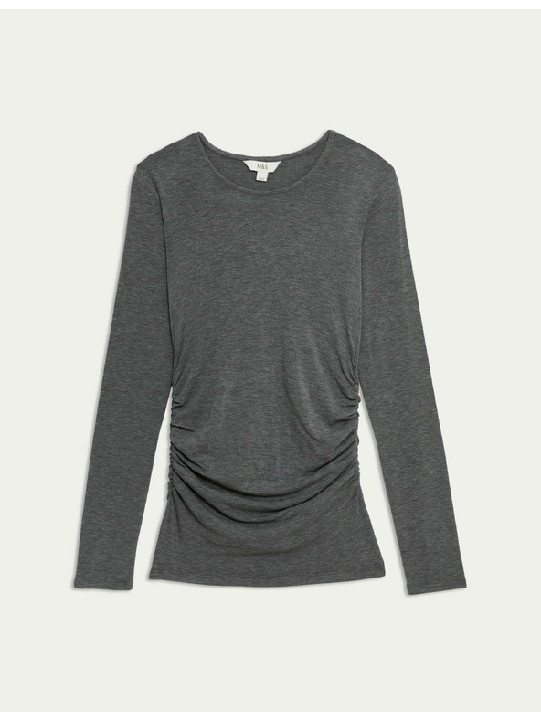 Marks & Spencer Top s výstrihom Marks & Spencer sivý