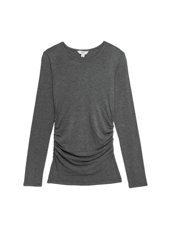 Marks & Spencer Top s výstrihom Marks & Spencer sivý