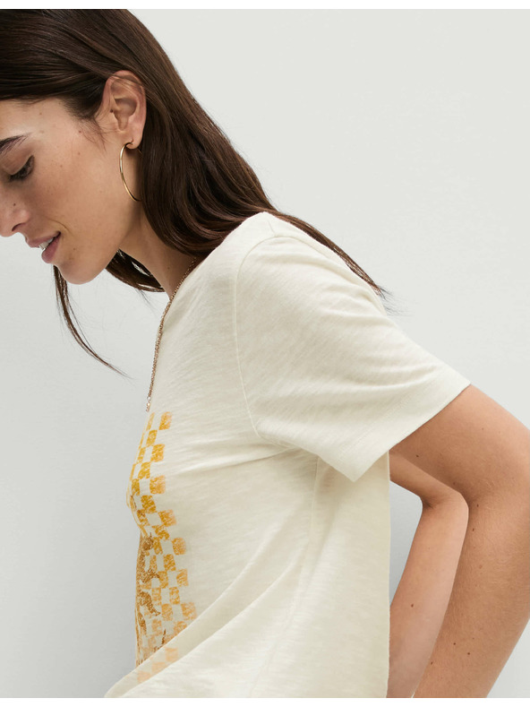 Marks & Spencer Tričko s grafickou potlačou, z čistej bavlny Marks & Spencer biela