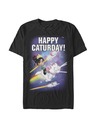 ZOOT.Fan Čierne pánske tričko Disney Happy Caturday Stars