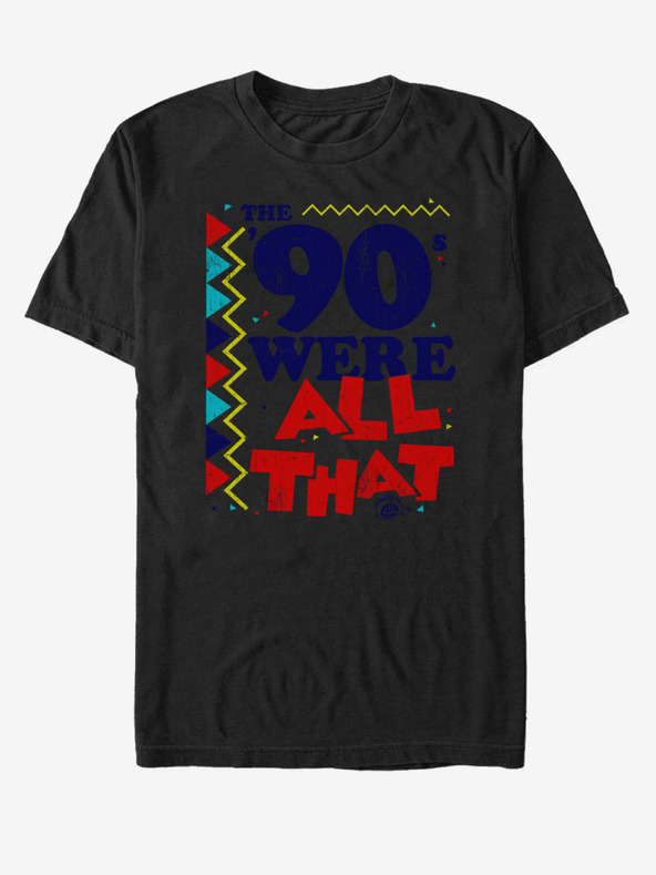 ZOOT.Fan Čierne unisex tričko Nickelodeon 90 All