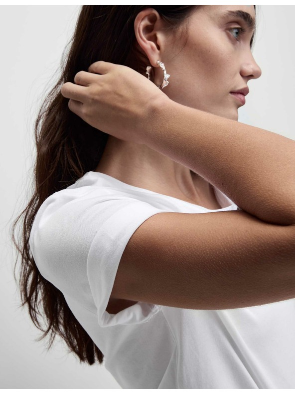 Marks & Spencer Tričko z čistej bavlny Marks & Spencer biele