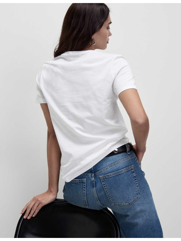 Marks & Spencer Tričko z čistej bavlny Marks & Spencer biele