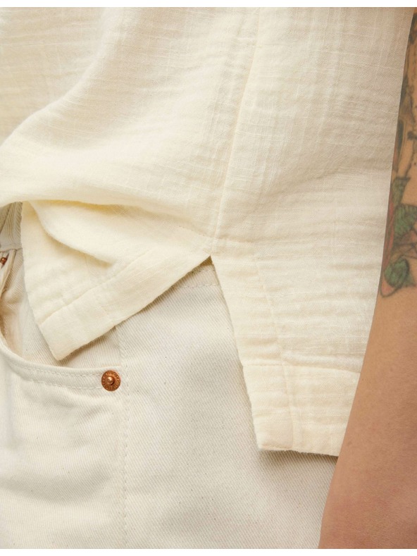 Marks & Spencer Top z čistej bavlny, normálny strih Marks & Spencer smotanová