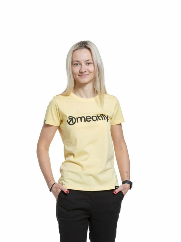 Meatfly Meatfly dámske tričko Ladies MF Logo Light Yellow | Žltá | Veľkosť XS | 100% bavlna