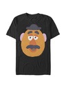 ZOOT.Fan Čierne pánske tričko Pixar Mr. Potato Big Face