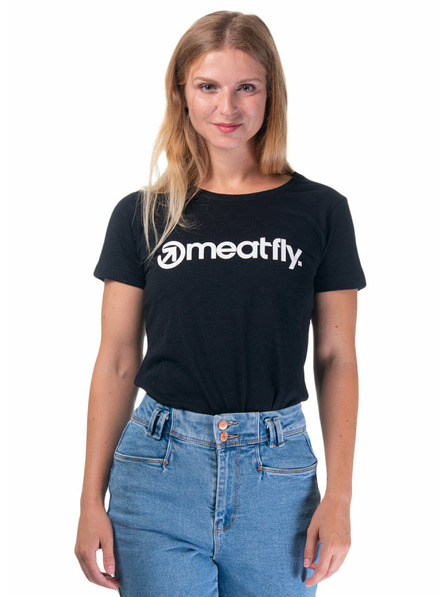 Meatfly Meatfly dámske tričko Ladies MF Logo A - Black | Veľkosť M | 100% bavlna