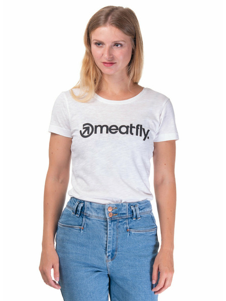 Meatfly Meatfly dámske tričko Ladies MF Logo B - White | Veľkosť