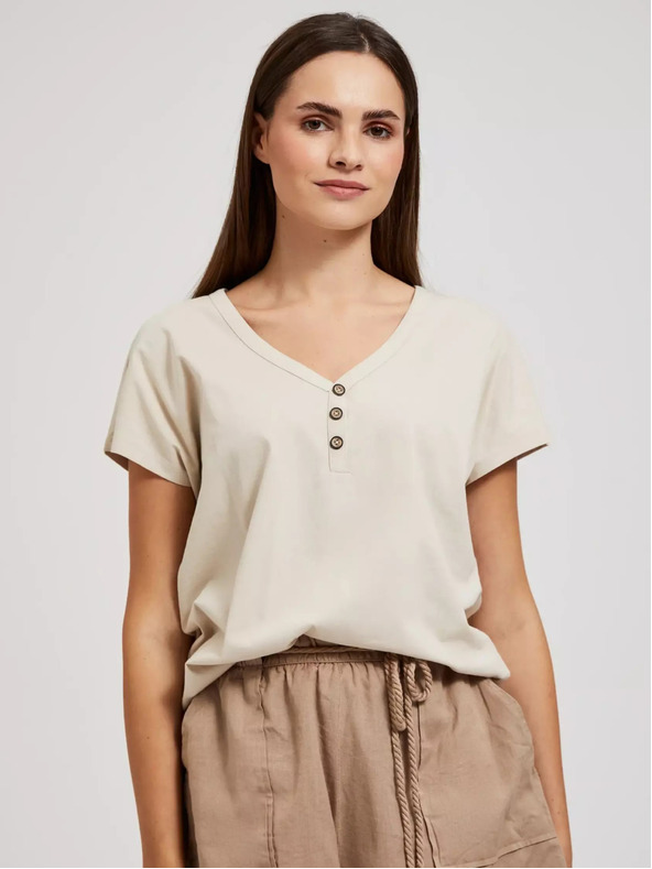 Moodo Dámske tričko béžové MOODO