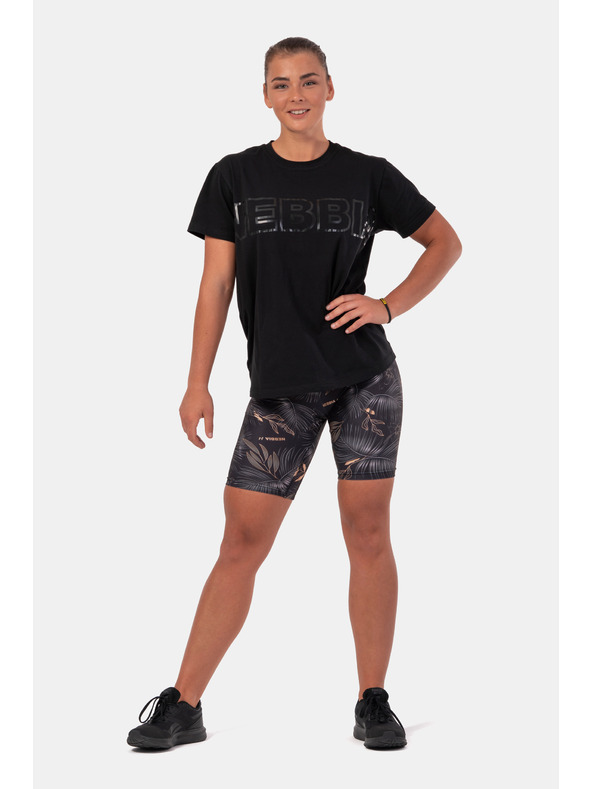 Nebbia Tričko s neviditeľným logom NEBBIA 602 Black Nebbia