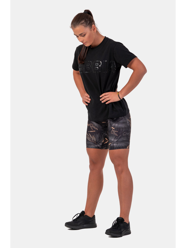 Nebbia Tričko s neviditeľným logom NEBBIA 602 Black Nebbia