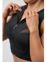 Nebbia NEBBIA Dámsky crop top s vysokou podporou INTENSE Mesh 842 Gold Nebbia