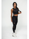 Nebbia NEBBIA Dámsky crop top s vysokou podporou INTENSE Mesh 842 Gold Nebbia