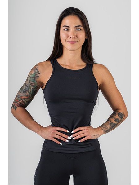 Nebbia Fitness tielko MESH 444 S,čierne