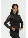 Nebbia NEBBIA Dámsky top s dlhým rukávom INTENSE Sheer 847 Gold Nebbia