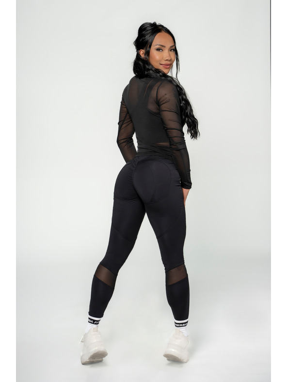 Nebbia NEBBIA Dámsky top s dlhým rukávom INTENSE Sheer 847 Gold Nebbia