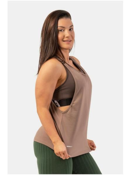 Nebbia Voľné tielko "Feeling Good" s prekríženým chrbtom 419 Brown Nebbia