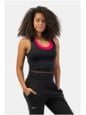 Nebbia Športové tielko slim-fit crop 422 Čierna