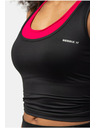 Nebbia Športové tielko slim-fit crop 422 Čierna